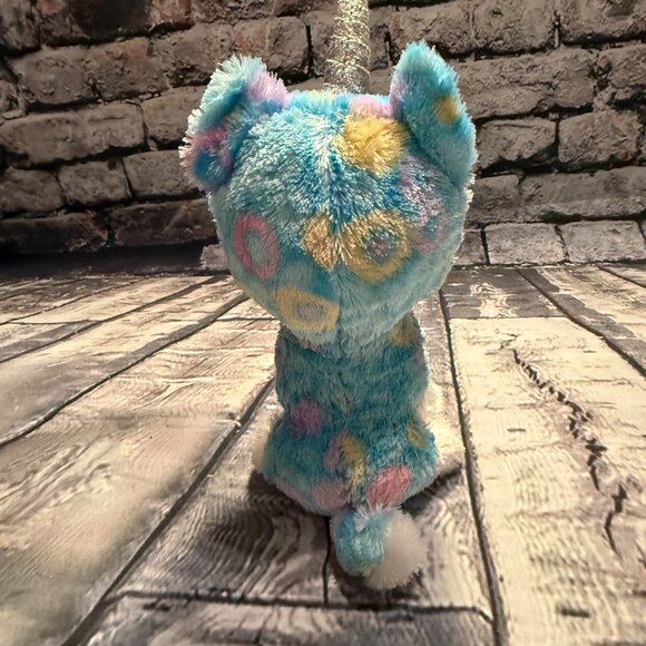 Ty Beanie Boos HELENA the Unicorn Husky Puppy Dog 6" H Rainbow Multicolor Soft - Picture 2 of 9